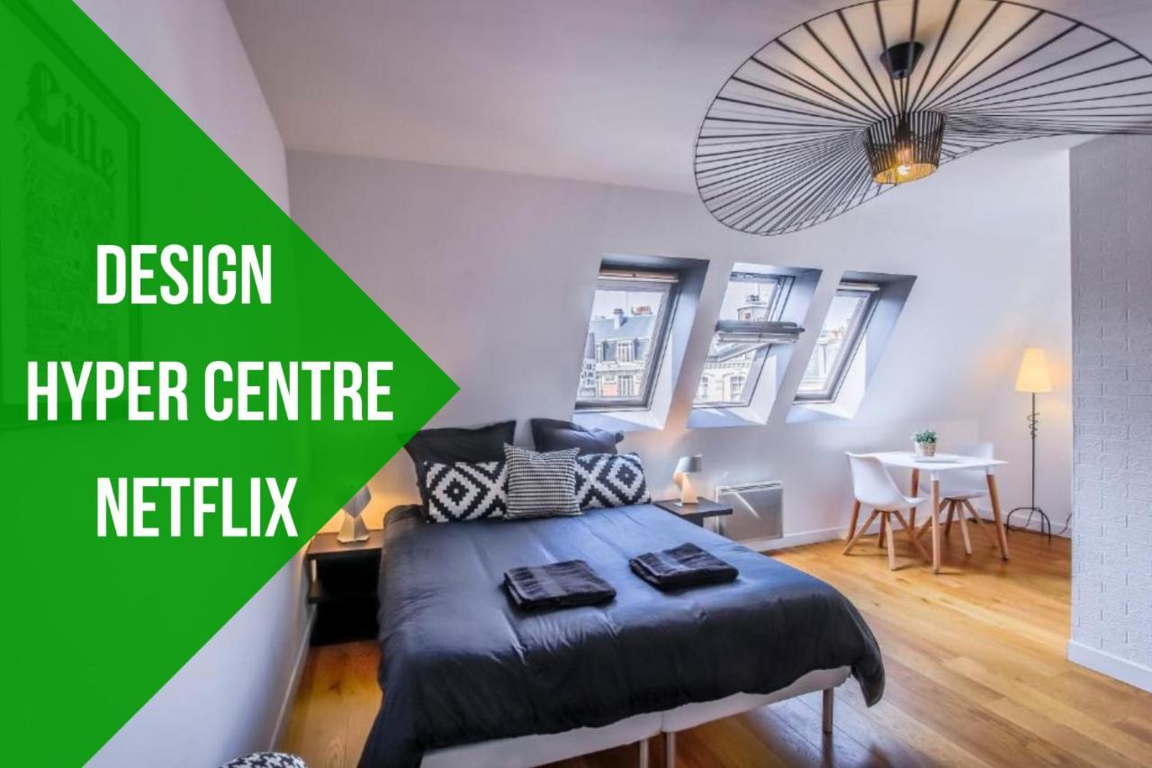 Appartement Design Hyper Centre Lille - Netflix Wifi Fibre - Parking Eksteriør billede